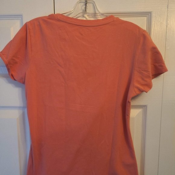 Calvin Klein Orange Performance V-Neck T-Shirt M - Picture 6 of 6